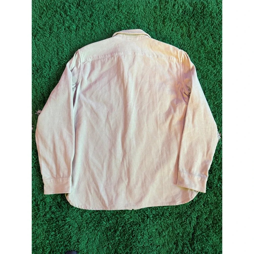 Levis Corduroy Button Down Shirt Mens Large Long Sleeve Mint Green Standard‎ Fit
